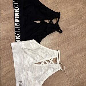 PINK Victoria's Secret Black and White Bra Set